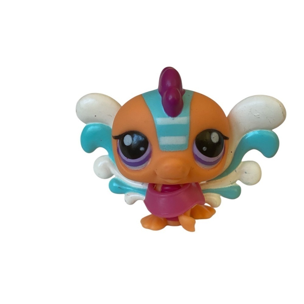 littlest pet shop # 2834 orange majestic masquerade sunset fairy